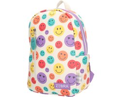 Zebra Trends Lily Rugzak - Meiden - Schooltas - Kinderrugzak - Flessenhouders - Girls - School - Rugtas - smiley