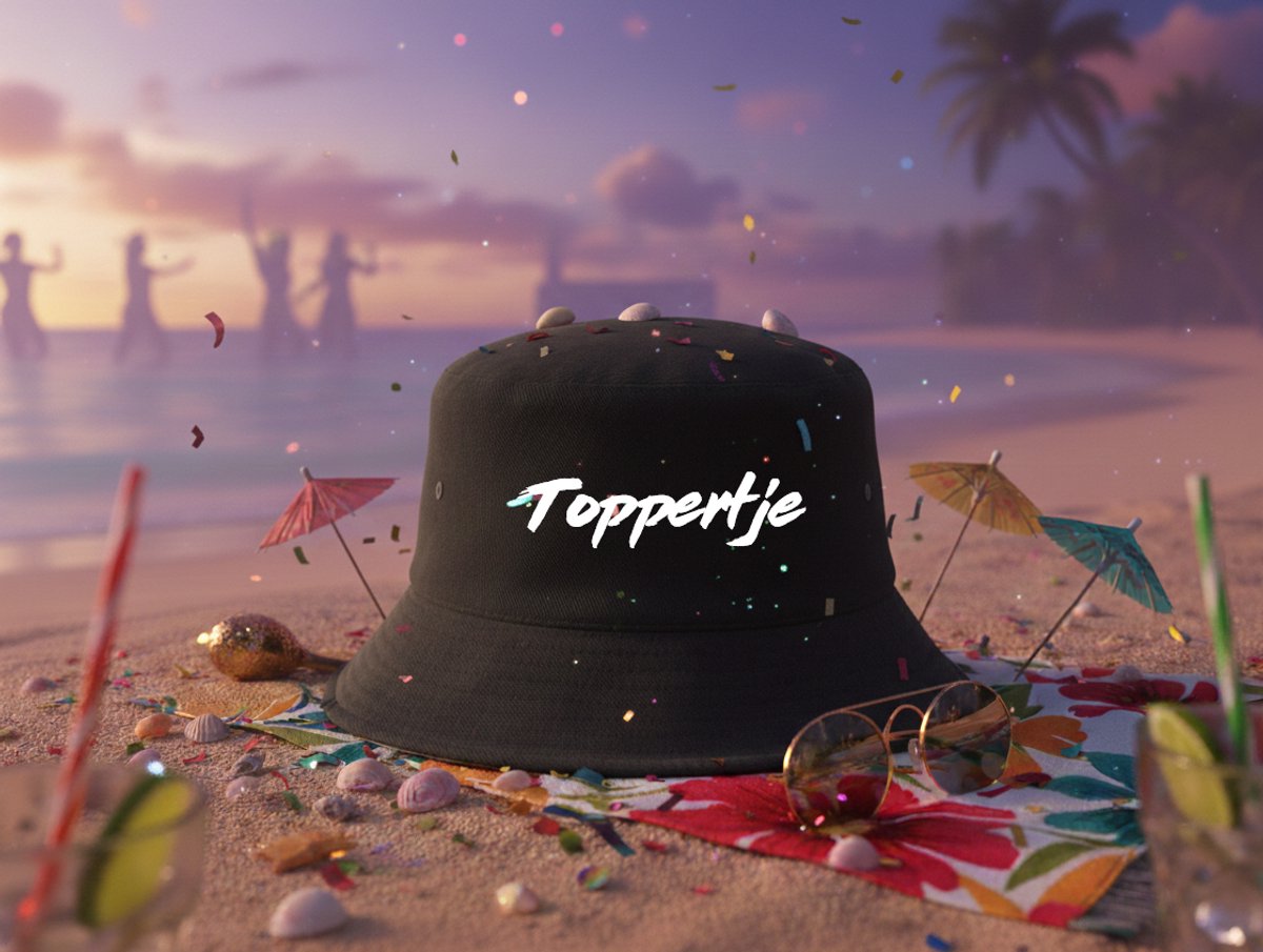 Toppertje Bucket Hat | Black | Maat M