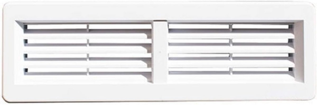 Ventilatierooster Wit Vlakkanaal Afvoerluik met Insectenwering 55 x 220 mm