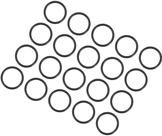20 Stuks Rubberen Ringen – 20x6x4mm – Geschikt Voor M6 Bouten, Kartvloeren En Wasmachines – Zwart