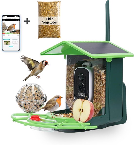 Vogelhuisje Met Cam - Vogelhuisje - Vogelvoederhuisje Met Cam – Vogelvoederhuisje - Vogel - AI Vogelherkenning