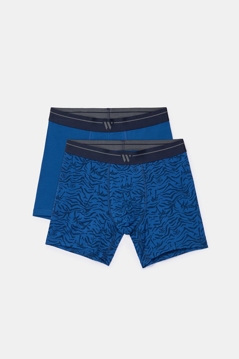 Woody Heren boxer donkerblauw + camo p - maat M