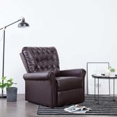 Verstelbare Fauteuil Kunstleer Bruin / Loungestoel / Lounge stoel / Relax stoel / Chill stoel / Lounge Bankje / Lounge Fauteuil - Luxe Fauteuil