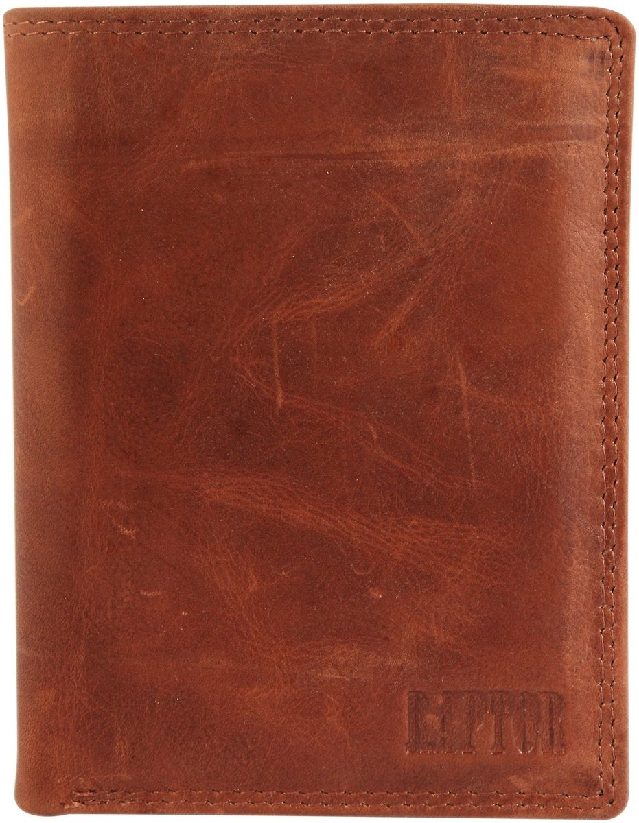Raptor Herenportemonnee van hoogwaardig echt leer RA40006 Herenportemonnee van echt leer. 10 x 13 cm.