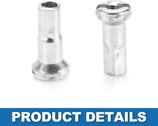 Allecto - Fietspaken - 14G - Hoogwaardige carbon staal - Zilver - Mountainbike fietspaken - 36 stuks - Geschikt voor fietsen - 80MM — afbeelding 3