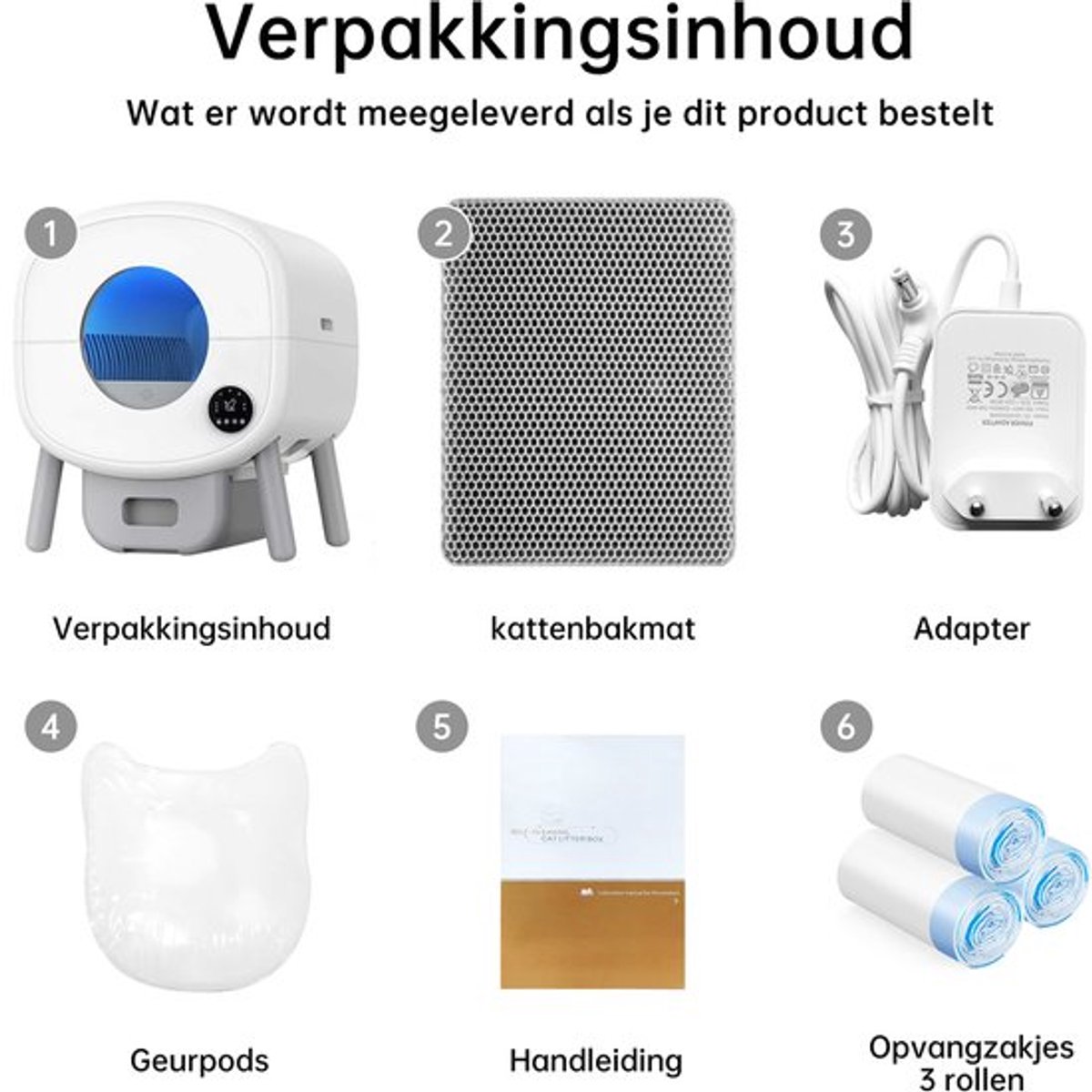 Photonspace Zelfreinigende Kattenbak - Open Top met App thumbnail 2