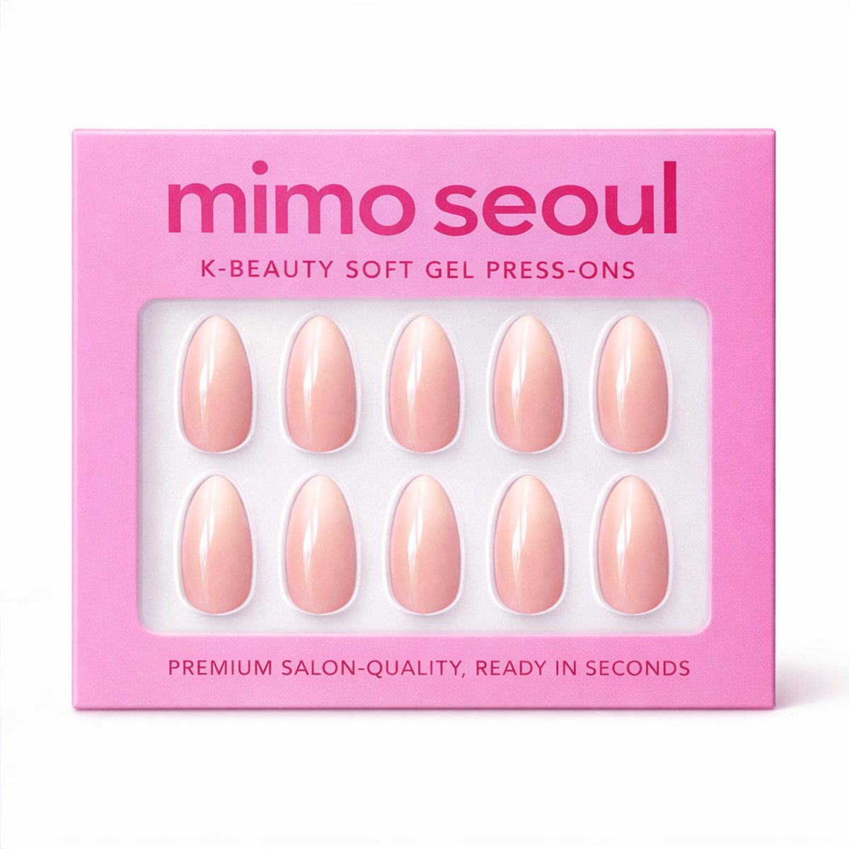 Mimo Seoul Plaknagels Nepnagels - Baby Boomer Nagels Boomer Blend Short Almond Soft Gel Press On Nails 30 stuks - Herbruikbaar 14 Dagen