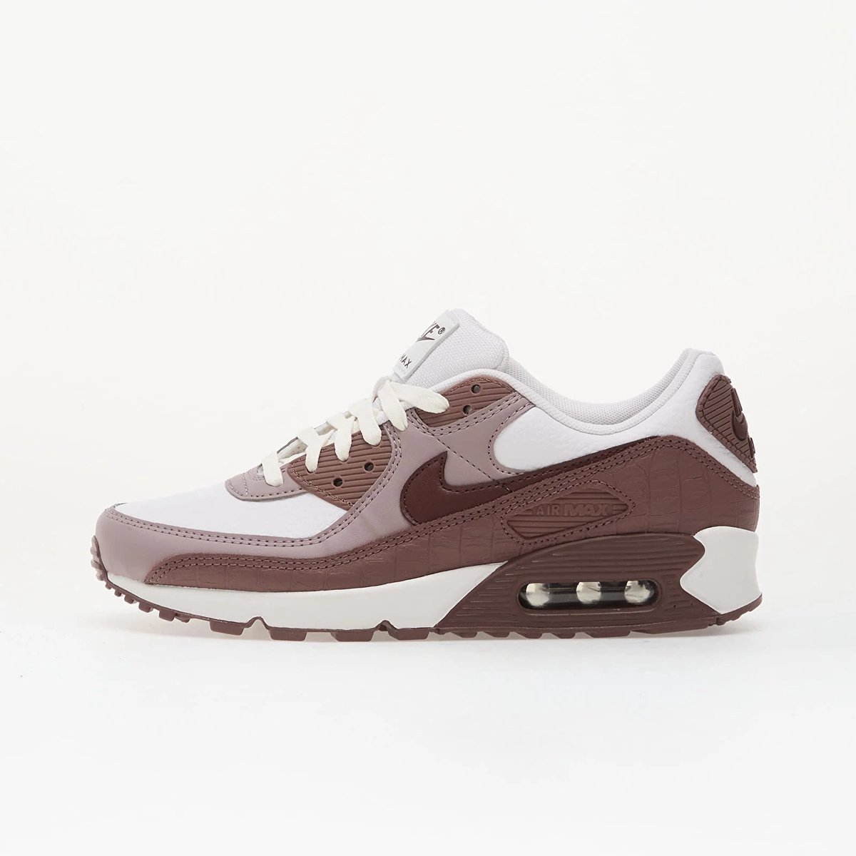 Nike Air Max 90 QS “Burgundy Crush Croc Skin” Sneakers Unisex Bordeaux