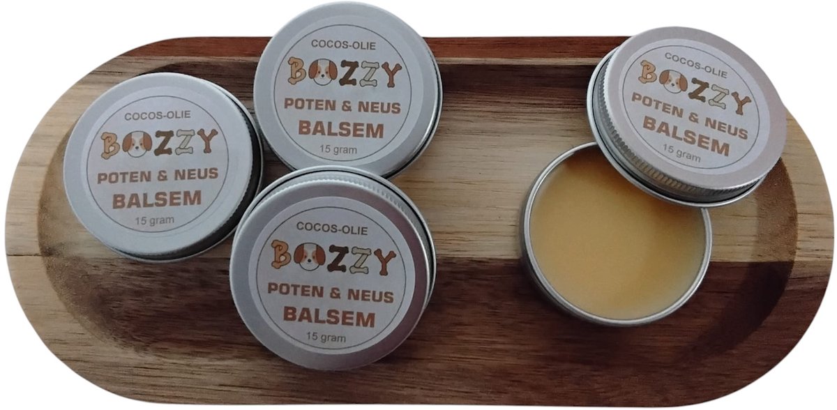 Bozzy Poten & Neus Balsem Hond & Kat – Natuurlijke Pootjes Balsem – Zonder Etherische Oliën – Voor Droge Pootjes & Neus – 15g