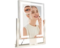 DnA® Vanity Spiegel - Hollywood Spiegel - Bright Beauty Vanity Makeup Spiegel - Wit - 30cm x 25cm x 30cm