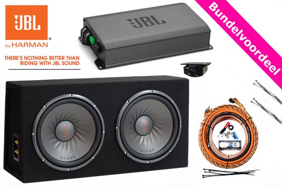 2000W JBL Subwoofers + 2x28L Kist + Monoblock + Bass Controller + 20mm2 Kabelset