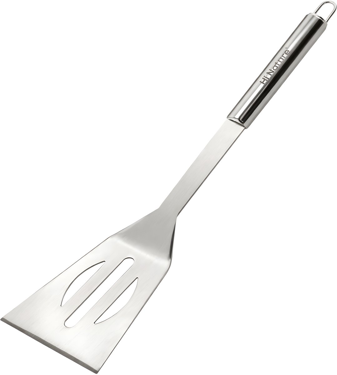 HI NATURE™ Spatels - Staal Spatel - Premium Roestvrijstalen Spatelset - Keukenspatel | Hittebestendig en Vaatwasserbestendig Spatelset | Grillspatel - Visspatel - BBQ Spatels - Keukenspatel - Bakspaan | Anti-aanbak Keukengerei (RVS)