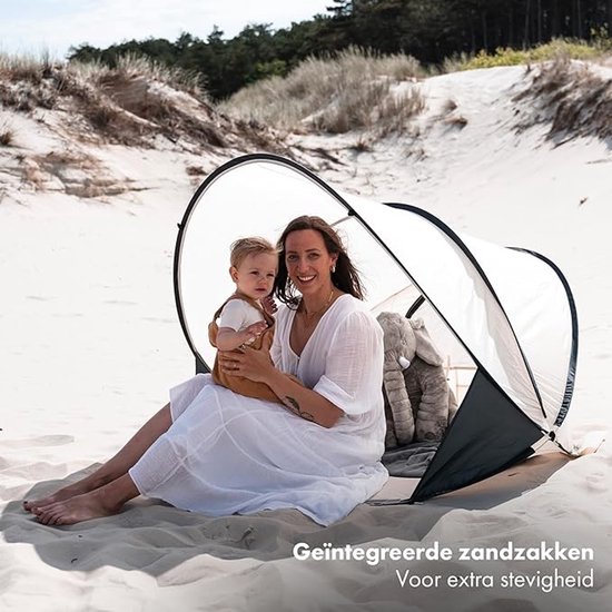 Pop-up strandtent XXL voor gezinnen, snelle opbouw met UV-bescherming en windstabiliteit van POP — afbeelding 4
