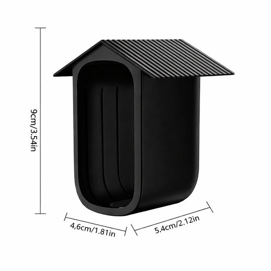 Camera Siliconen Beschermhoes – 1 Stuk – Beveiligingscamera Beschermhoes – Voor EufyCam 2C & 2C Pro – Waterdicht – Weerbestendig – Zwart — afbeelding 4