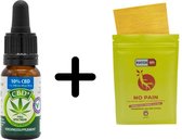 CBD Plus olie 10% (Jacob Hooy) - 10 ml plus Pijn pleister met rood Gingseng 5 vellen