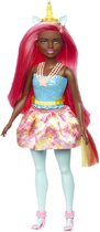 Barbie Dreamtopia Eenhoorn - Rood Haar met Gele Hoorn - Modepop