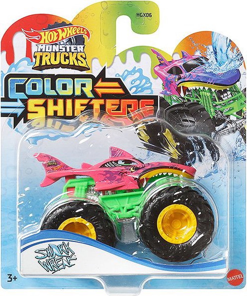 Hot Wheels Monster Jam truck Color shifter Shark Wreak - monstertruck 9 ...
