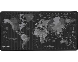 Natec -NPO-1119- Time Zone Map Maxi - Muismat groot - Wereldkaart