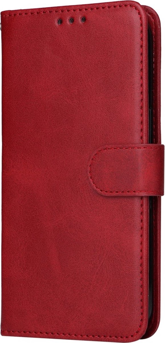 Peachy Bookcase Wallet kunstleer hoesje geschikt voor iPhone 14 Plus - rood