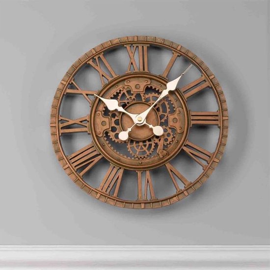 Navaris grande horloge outdoor étanche - Klok et thermomètre pour le jardin  - Horloge