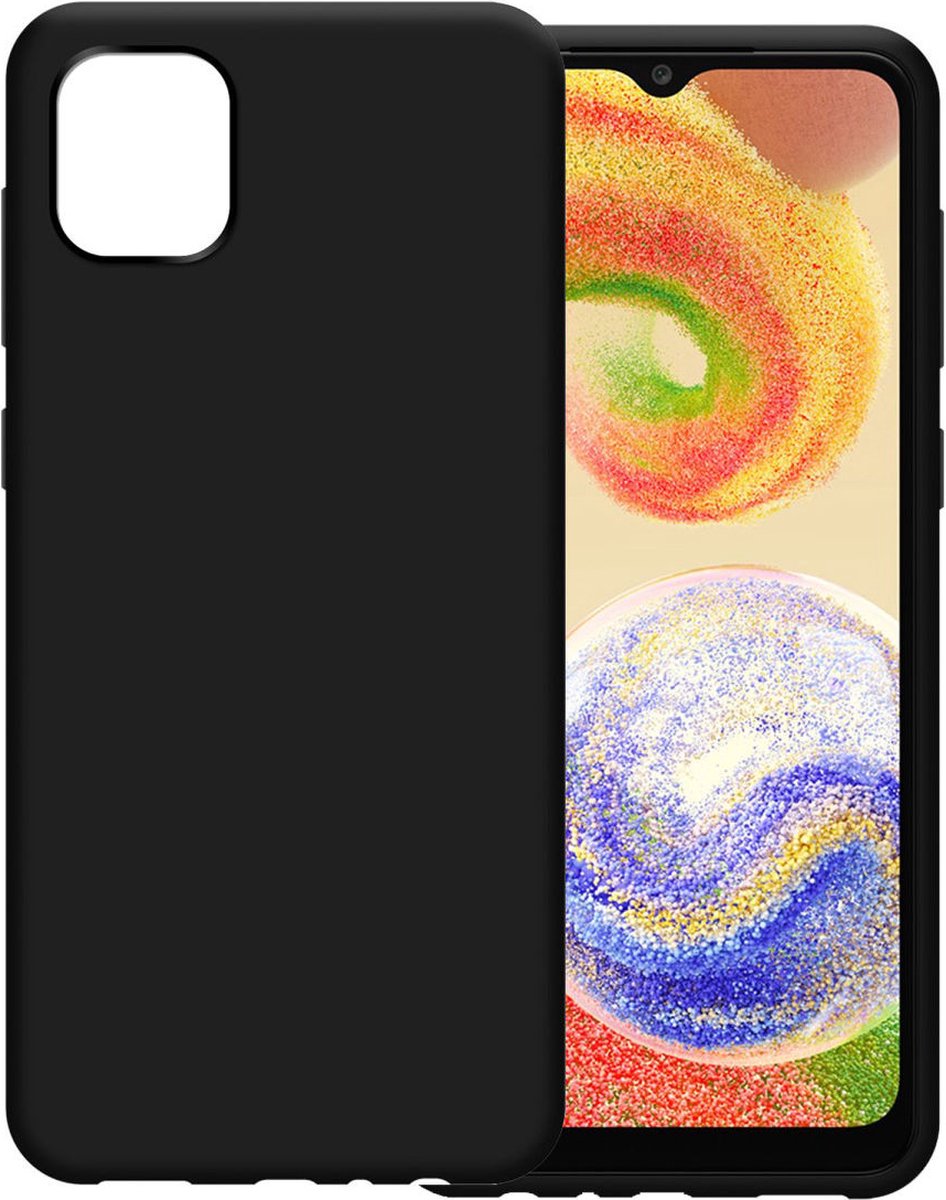 Dun TPU Hoesje Zwart Geschikt voor Samsung Galaxy A04 | Back Cover Matte Zwart | Flexibel | Lichtgewicht | Ultra Dun