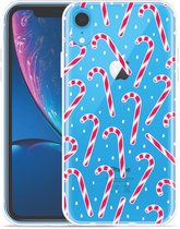 Geschikt voor Apple iPhone Xr Hoesje Snoepstokken - Designed by Cazy