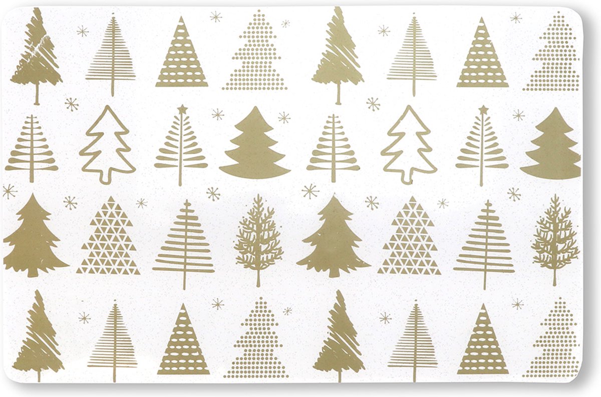 Placemat Xmas Tree 30x45cm Goud