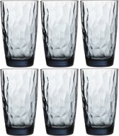 12x Morceaux de verres à eau / verres à jus bleu 470 ml - Verres à long drink