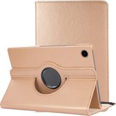 Hoesje Geschikt voor Samsung Galaxy Tab A8 Hoes Case Hard Cover 360 Draaibaar Hoesje - Goud