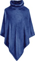 Moodit Fleece Poncho, Marine Blauw - 80 x 80 cm - Polyester