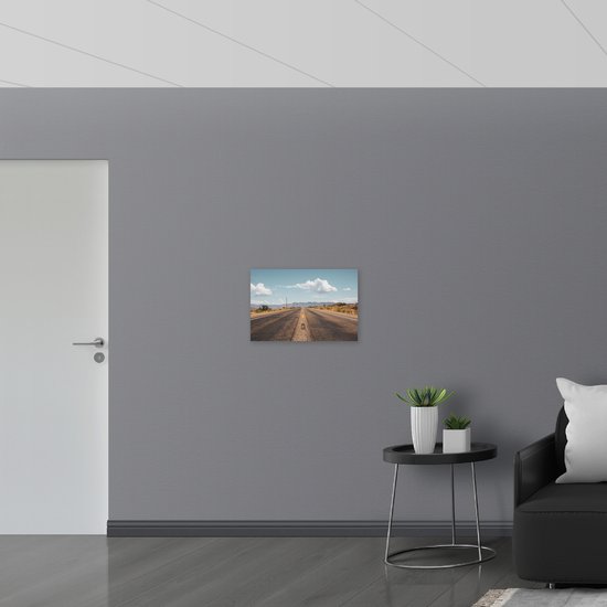 WallClassics - Bois - Route d' Amérique - 60x40 cm - Épaisseur 12 mm - Photo sur bois (avec système de suspension)