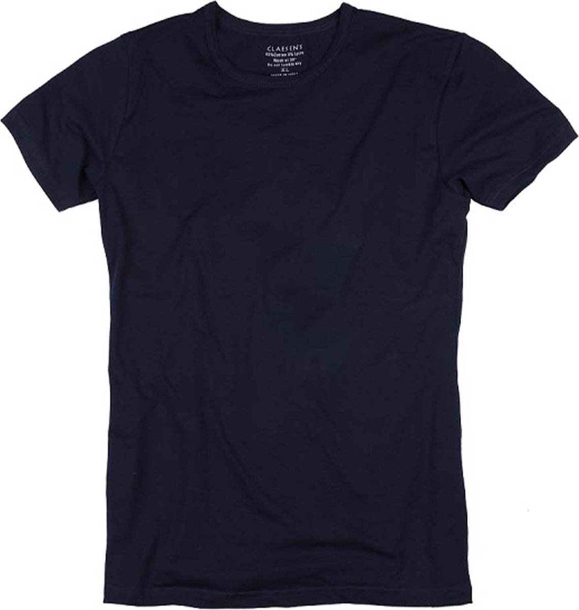 Claesen's® - T-Shirt Navy Cotton/Lycra 2-PackCL 1021-Navy-L