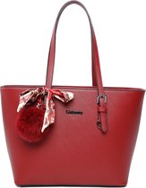 Gallantry - Dames Tas Shopper - Handtas - Schooltas - Werktas - geschikt voor A4 - D. Rood