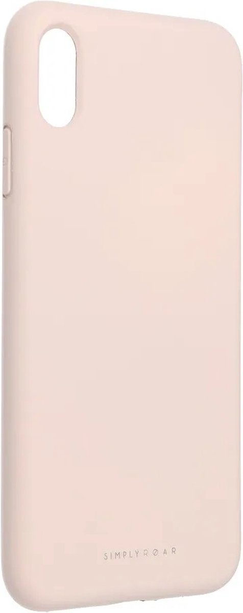 Roar Space Siliconen Back Cover hoesje iPhone Xs Max - Roze