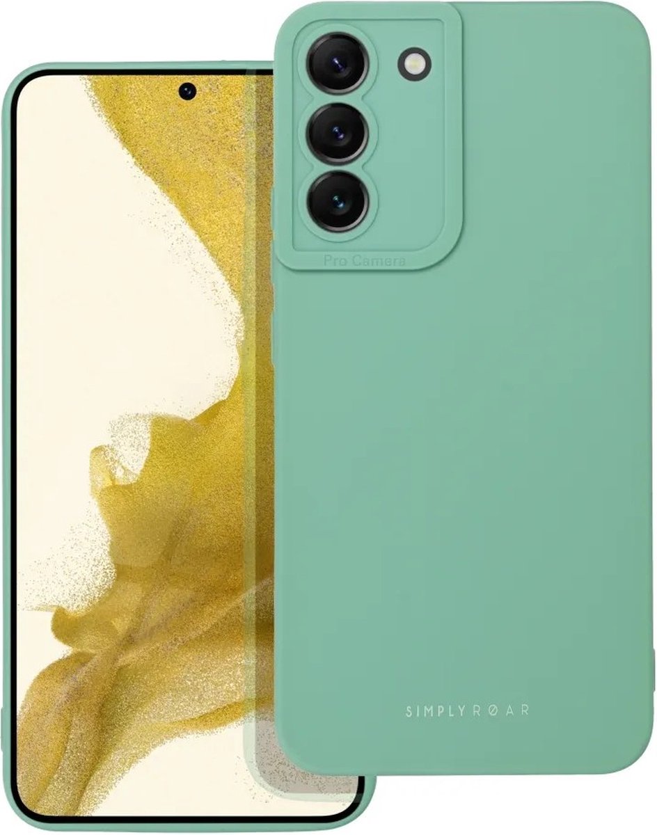 Roar Luna Camera Pro Siliconen Back Cover hoesje Samsung Galaxy S22 Plus - Groen