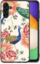 Dierenprint Telefoonhoesje geschikt voor Samsung Galaxy A13 5G | Samsung Galaxy A04s Pink Peacock