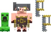 Minecraft Legends- Creeper vs Piglin Bruiser - Speelfiguur