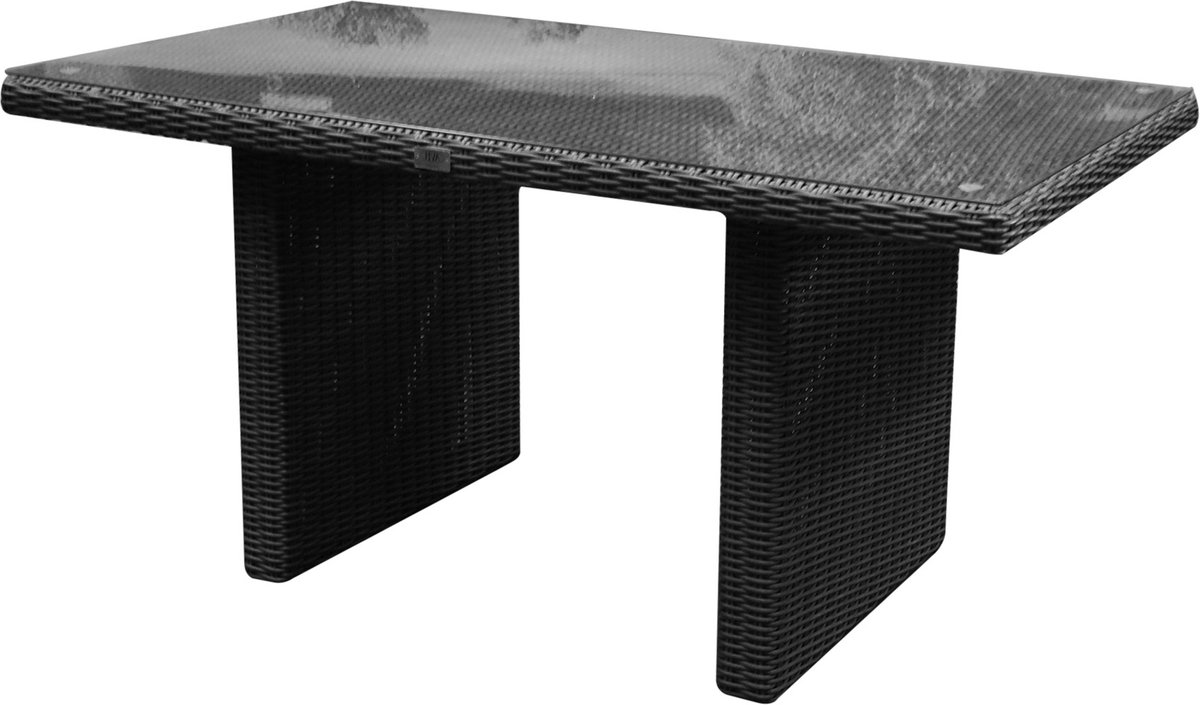 Ibiza premium lounge-diningtafel 140x80xH70 cm antraciet