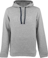 Hugo Boss BOSS O-hals hoodie contemporary logo grijs & blauw - XXL