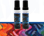 Lakstift Autolak MERCEDES Kleurcode 197 - OBSIDIANSCHWARZ-MET. - 12ml + Lakstift BLANKE LAK - 12ml