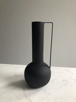 Vaas metaal - mat zwart - small - 26cm