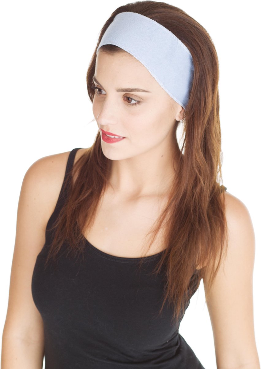 2x Haarband Blauw - Hair Care - Badstof