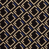 POLY VISCOSE JERSEY STOF DISCHARGE BEDRUKT ABSTRACT BLAUW -MY IMAGE - HERFST - WINTER 2022 - PER METER.