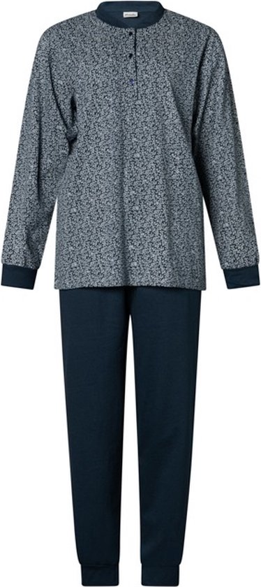 Lunatex tricot dames pyjama 4174 - 3XL - Blauw