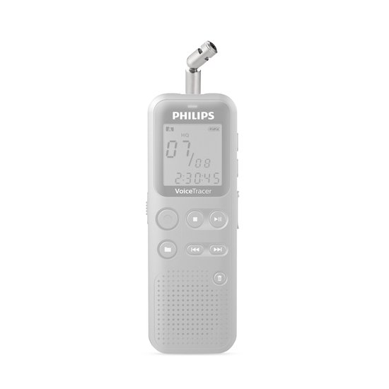 Philips LFH9171 Plug-in microfoon - Unidirectioneel - 3.5 mm Jackplug - Metalen behuizing - Windfilter - Geschikt voor Audio recorders - Philips