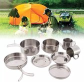 Camping kookgerei set - Outdoor kookgerei set -  voor kamperen wandelen picknick reizen – duurzaam