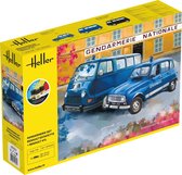 1:24 Heller 52325 Gendarmerie Renault Estafette - Renault 4TL - Starter Kit Plastic Modelbouwpakket