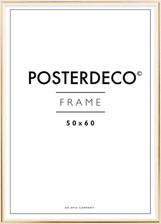 Fotolijst - Posterdeco - Premium Metaal - Fotomaat 50x60 cm - Posterlijst - Fotolijstje - Goud