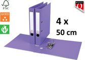 4 x Ordner Quantore - A4 - 50mm breed - PP kunststof - violet