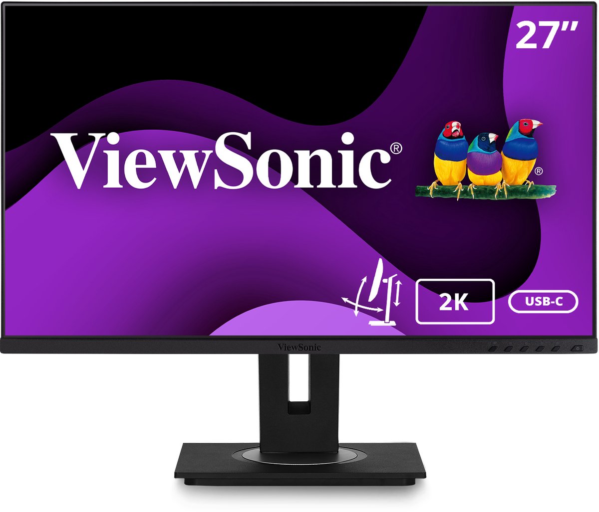 Viewsonic VG2756-2K computer monitor 68,6 cm (27") 2560 x 1440 Pixels Full HD LED Zwart